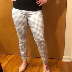 Blue gingham trousers